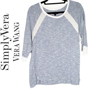SIMPLY VERA WANG BLOUSE - GRAY